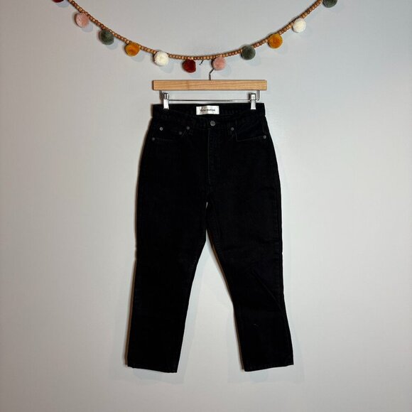 Reformation Julia Crop High Cigarette Jean in Black - Picture 2 of 7